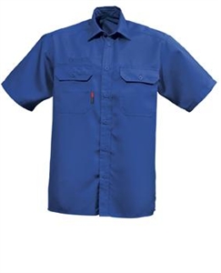 Bild von Kansas Luxe-Hemd kurzarm königsblau
