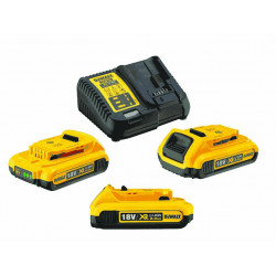 á 3 Stk. DeWALT XR Li-Ion Akku 18,0 V / 2,0 Ah + Schnelllader DCB115 DCB 115 D3