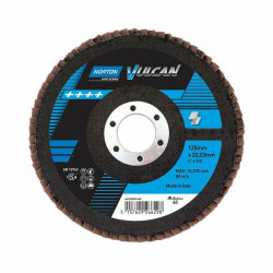 Norton Vulcan Fächerschleifscheibe 125 x 22 mm / K 40 Nr. 63642502315